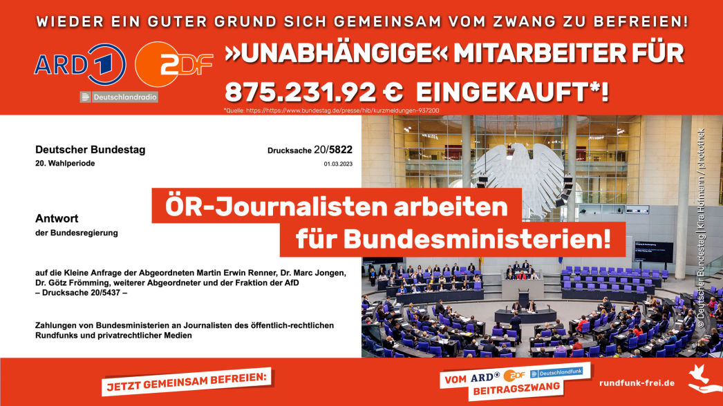 3. MANIPULATION - Beispiel: Ungeniert arbeiten ÖRR-Journalisten direkt für Ministerien der Bundesregierung.