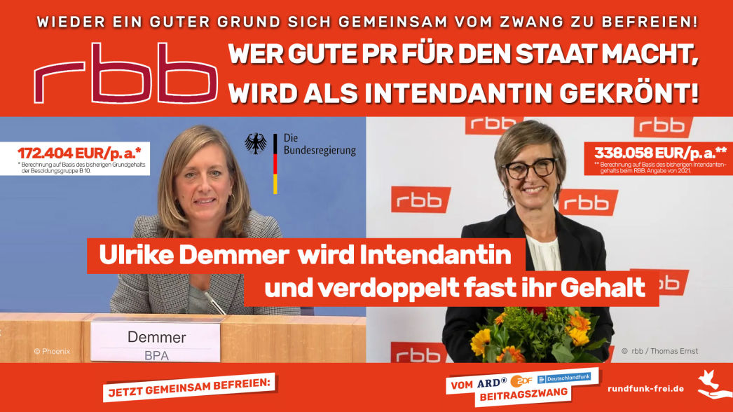 6. STAATSKONFORMITÄT - Beispiel: Ulrike Demmer ehemalige Regierungssprecherin wird RBB-Intendantin.